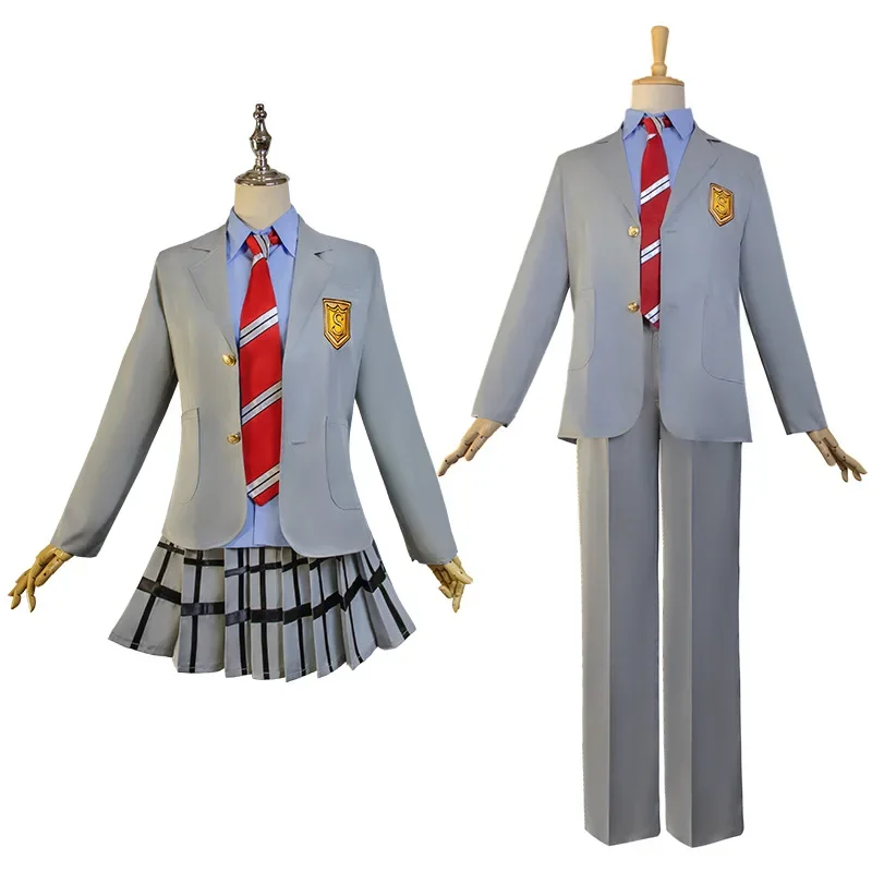 Anime Your vee in april JK School Uniform, Yata Yazono, Kaori Cosplay Costume, Wig, Arima, PHP Sei fur s