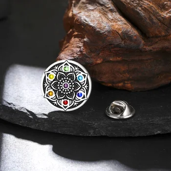 7 Chakra Mandala Brooch 2