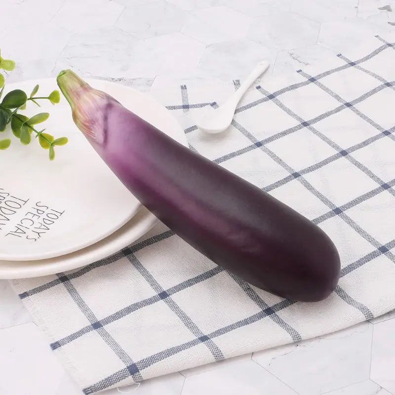 Lifelike Artificial Cucumber, eggplant, and carrot Fake Vegetable Photo Props Home Kitchen Decoration Kids Teaching Toy