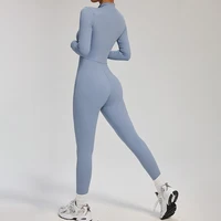 TRY TO BN Women's Jumpsuit Long Sleeve Zipper Shapewear Bodysuit Yoga Fitness One Piece Tights Gym Clothing Mono Deportivo Mujer - Image 5