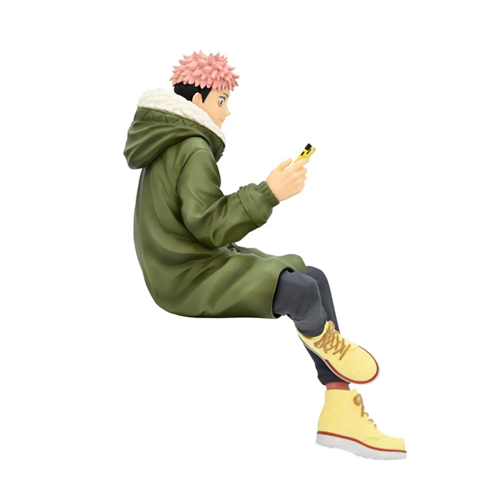 Original Genuine FuRyu Jujutsu Kaisen 15cm Yuji Itadori Winter Clothes Noodles Press Figure Toys