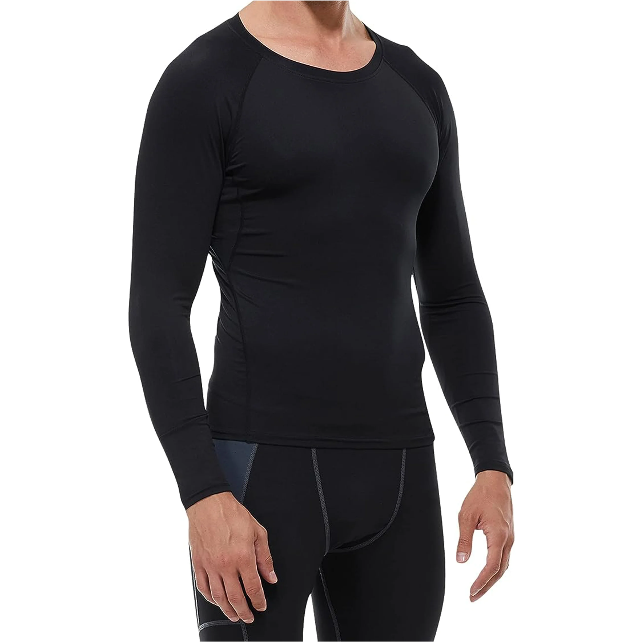 Men's Compression Shirts Long Sleeve Athletic Workout Tops Base Layer Quick Dry Sports compression t shirt sport t shirt running t shirts running t shirt fitness clothes men undershirts 2 Pack