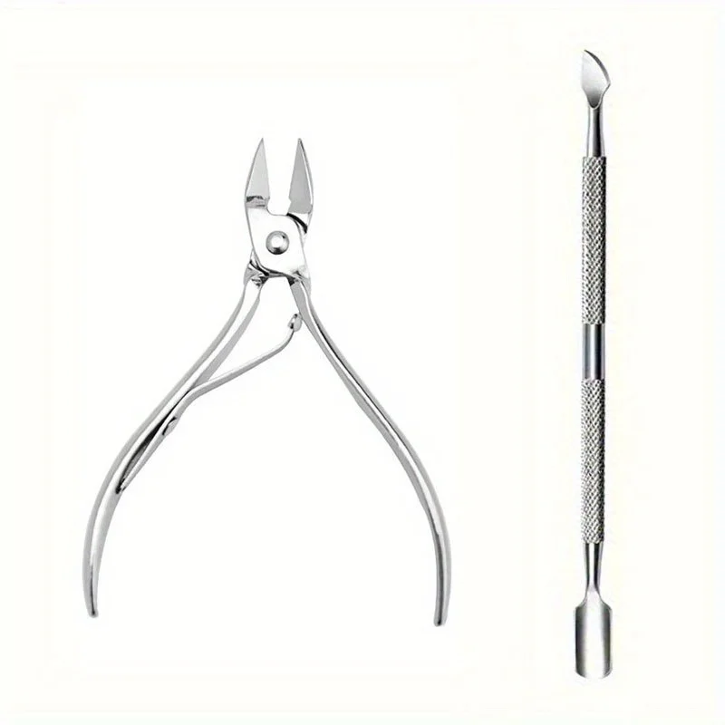 Nagel Professionelle Edelstahl Nagel Cutter Schere Zangen Muti Funktion Häutchen Pusher Remover Nagel Pflege Maniküre Werkzeuge – Detail 10