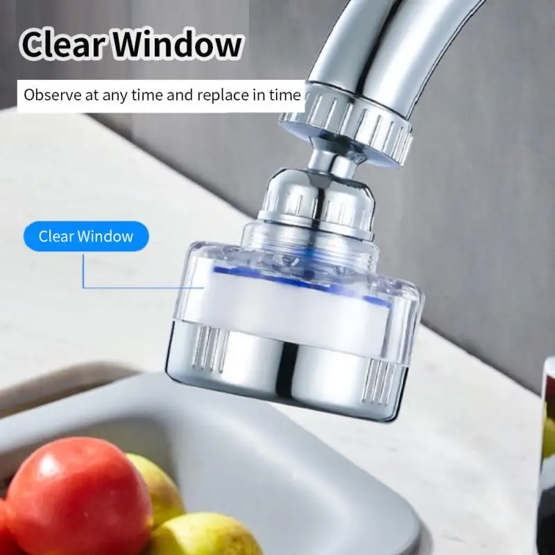 Kitchen Faucet Water Filter 360° Sink Filter Pressurized Sink Faucet Water Filter Universal Faucet Aerator Bathroom Accessories