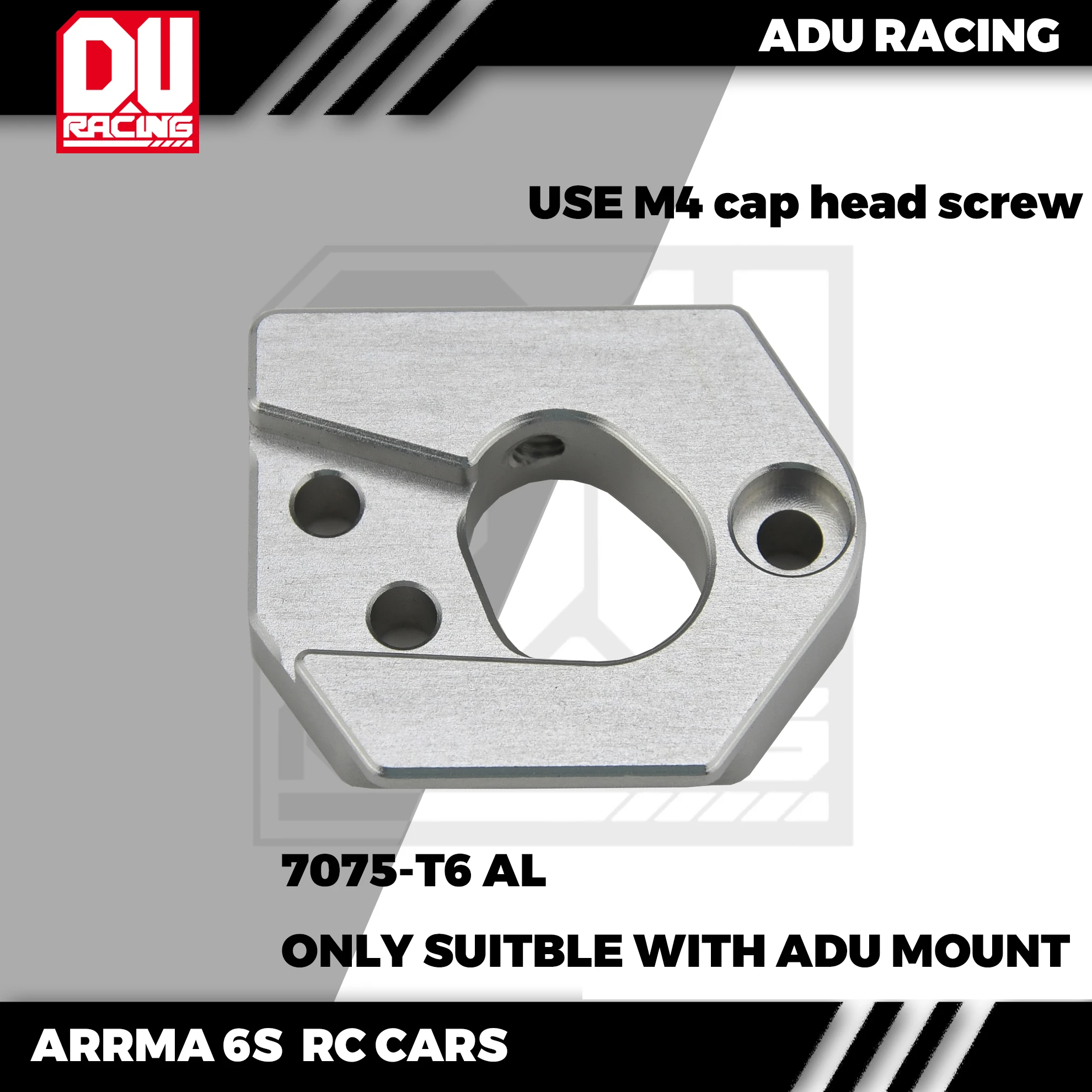 Adu Racing 7075-t6 Gleit motor halterung mit 42mm 49mm 56mm Motor für Arrma 6 s 1/8 und 1/7 RC Autos