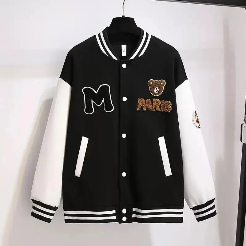 2023 New Baseball Suit Set Women's Spring and Autumn Korean Loose Top Jacket+Casual Wide Leg Pants Two Piece Set