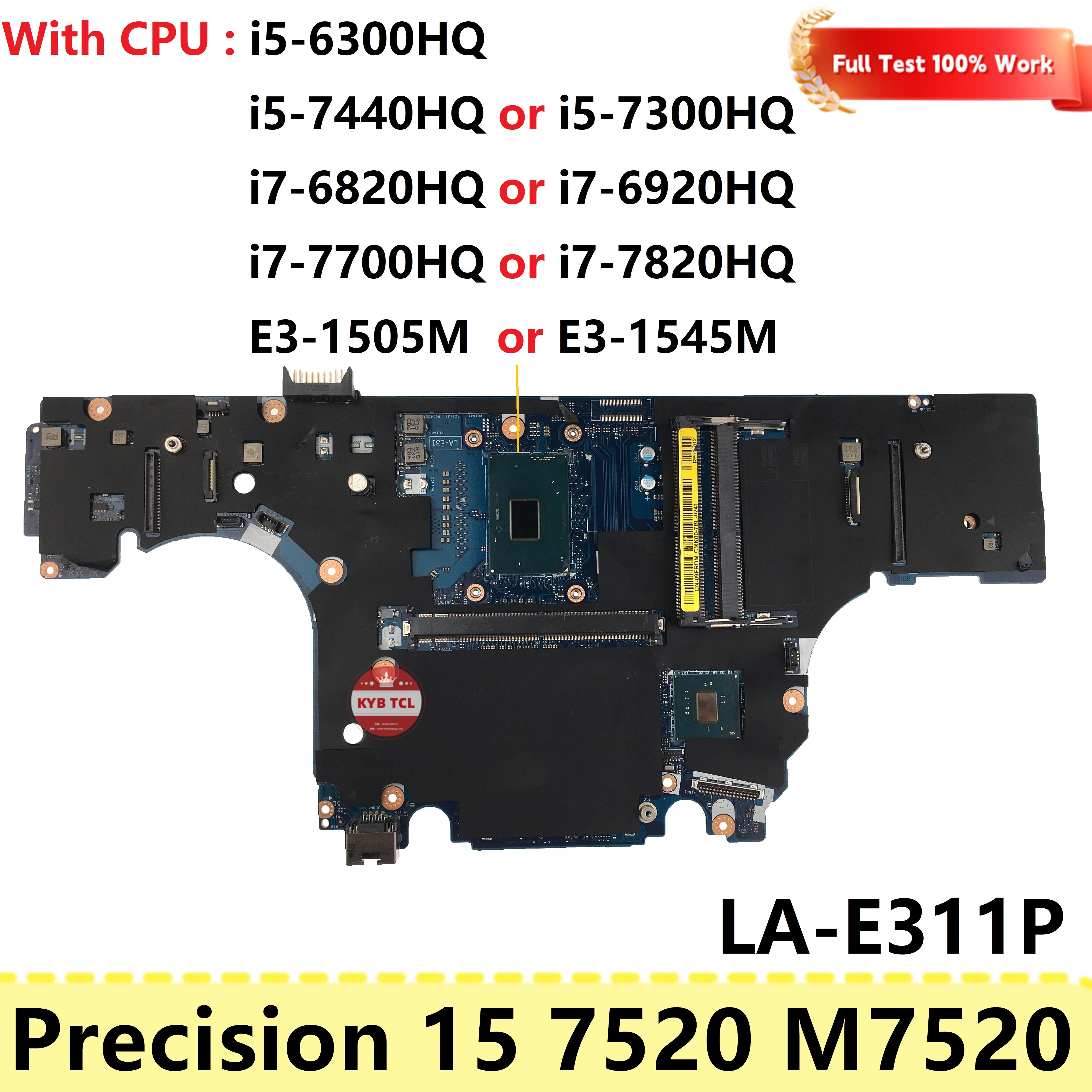 

Dell Precision 15 7520 M7520 Материнская плата ноутбука LA-E311P Материнская плата 0YN21X 056F9R 00G75Y 0H91VT 0W513H 07VJ0M 0R7DWK CN-0YN21X CN-056F9R CN-00G75Y CN-0H91VT CN-0W513H CN-07VJ0M CN-0R7DWK Ноутбук