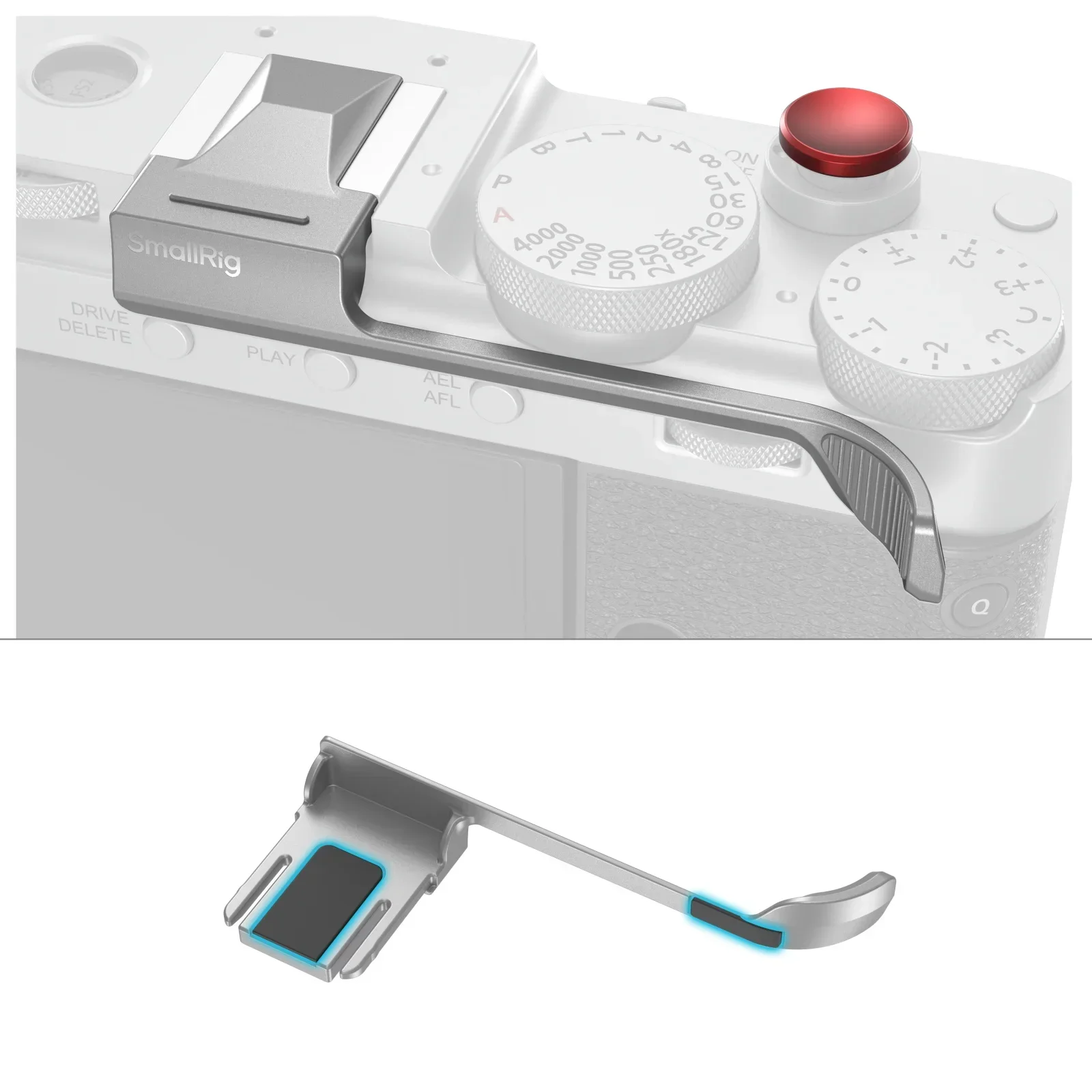 SmallRig Thumb Grip for FUJIFILM X-E5 Silver/Black with Shutter Release Button S