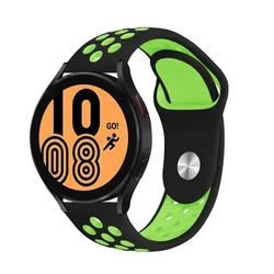 Premium Silicone Watch Strap - Universal 20mm/22mm Band for 22MM Watch Band (Black Green)