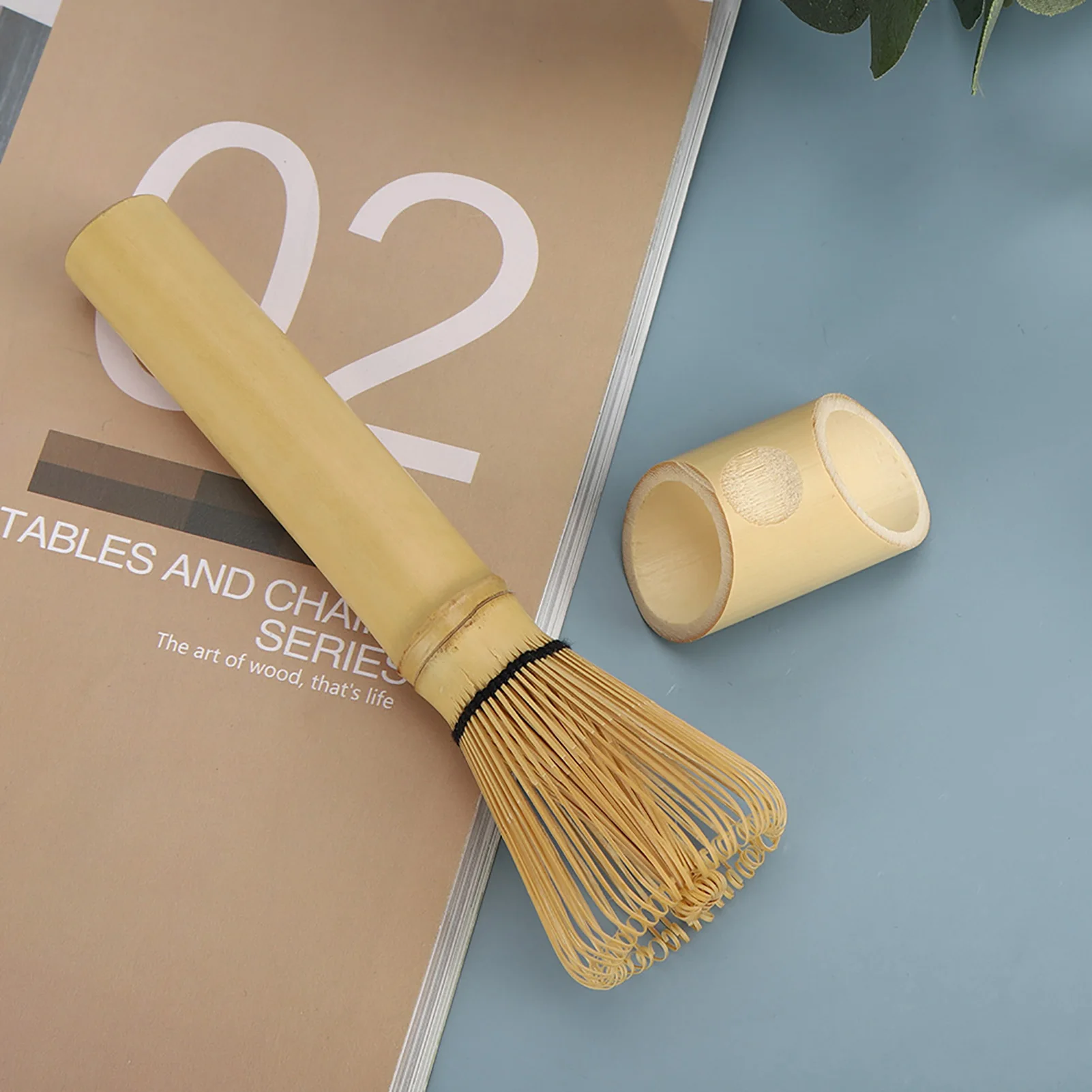 Chasen Kitchen Brush Matcha Whisk Natural Bamboo Chasen Matcha Green Tea Whisk Long Handle Powder Brush Tool Tea Preparing Tool