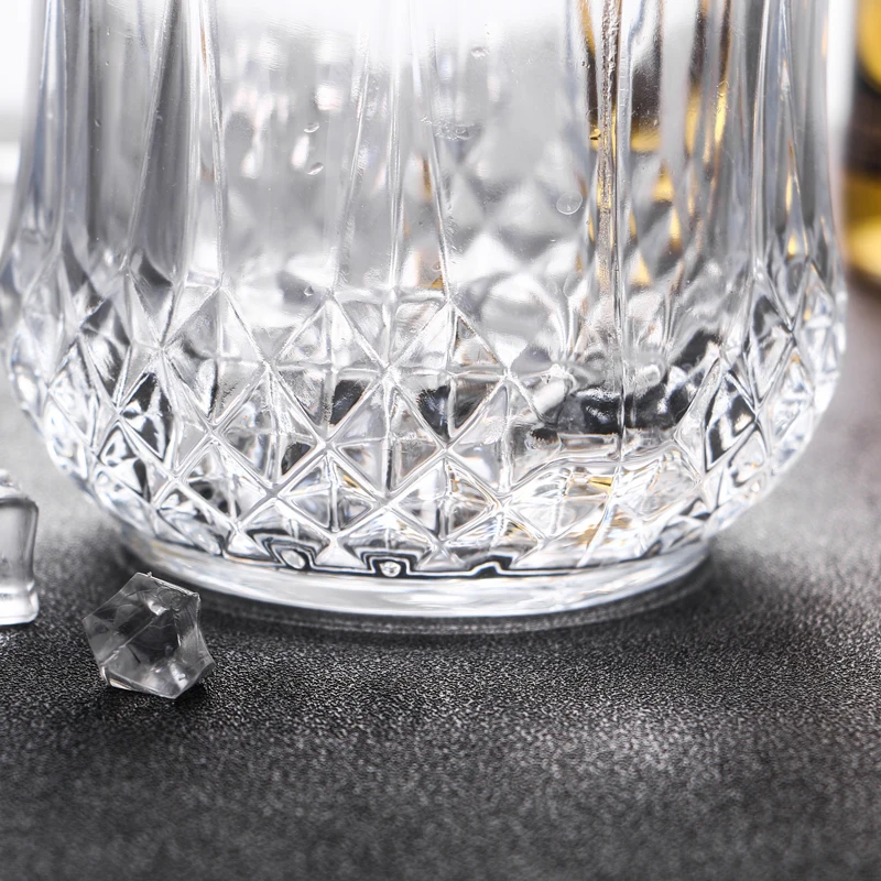 Transparent Lead-free Crystal Glass Diamond Ice Bucket Bar KTV Fashion Creative Wine Barrel / Ice Bucket 1L
