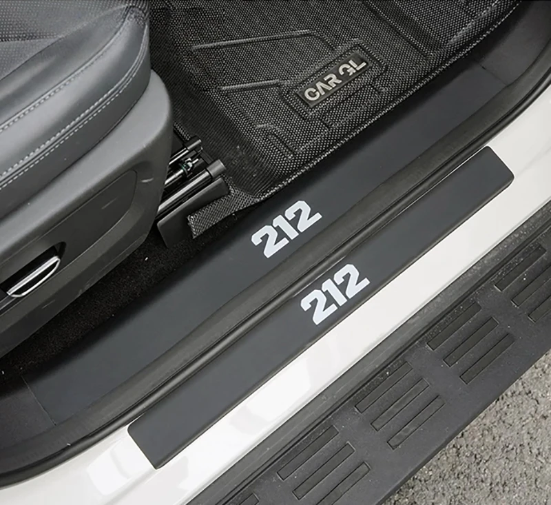 BAIC 212 T01 2024 2025 개조 차량용 도어 스커프 스트립, 웰컴 페달, 발차기 방지 패드, 가죽 보호 스티커