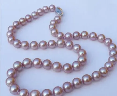 

natural 9-10mm south sea lavender pearl necklace 43cm