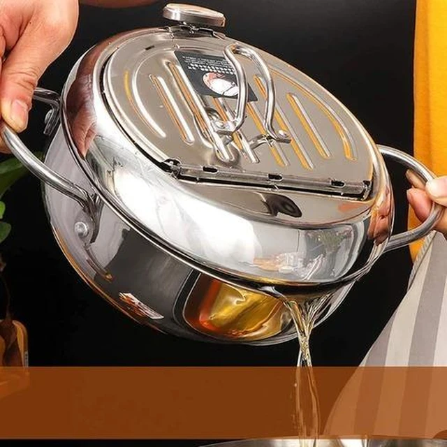 Freidora tempura de estilo japonés para el hogar, olla pequeña de ahorro de  aceite, mini aceite especial controlado por temperatura, olla pequeña -  AliExpress