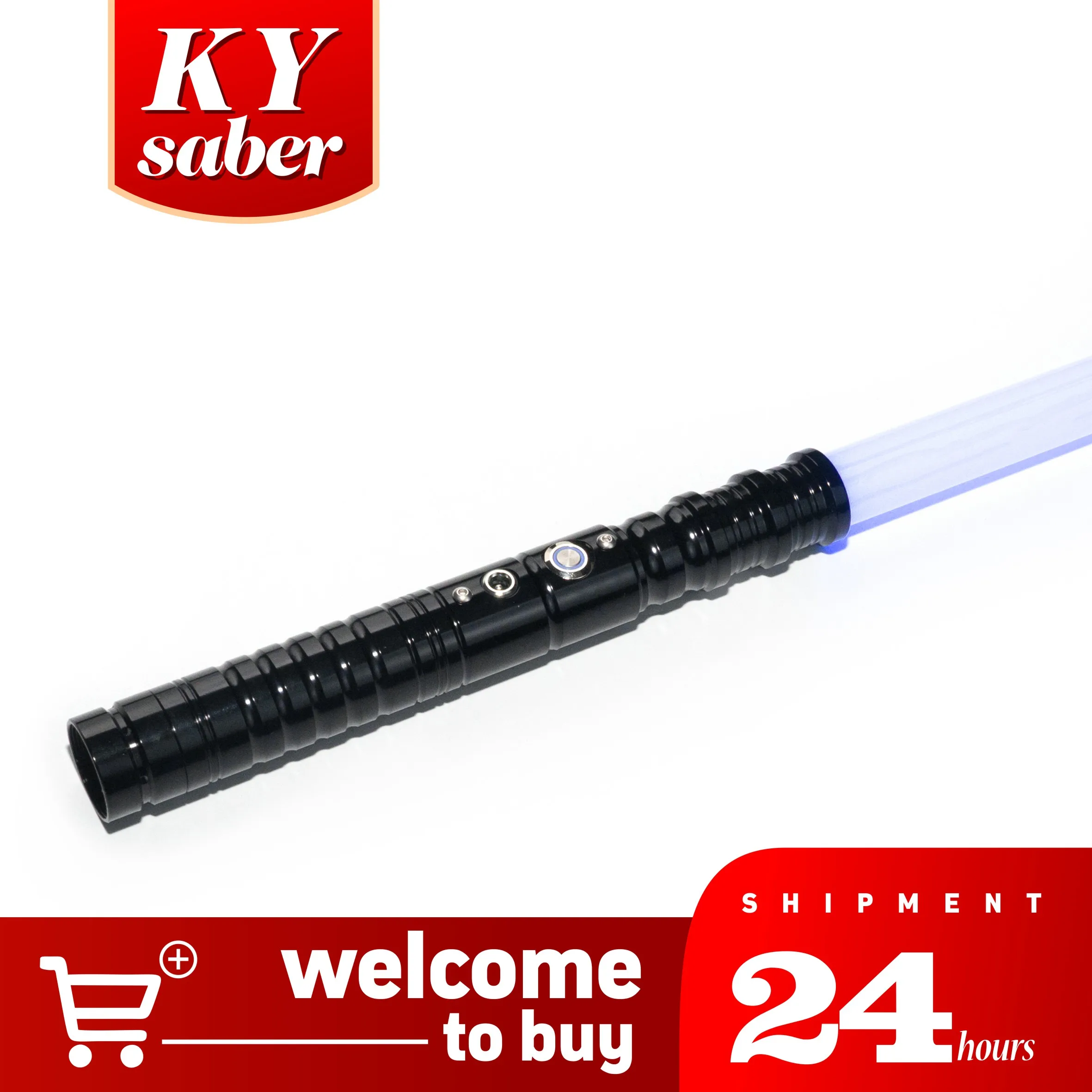 Xe002- Pixel Lightsaber Manico In Metallo Heavy Dueling Colors Change Force Varety Sounds Blaster Laser Sword Toys
