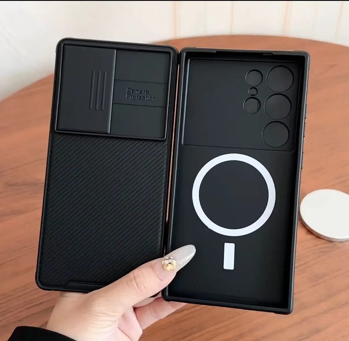 Premium Shockproof Magnetic Protective Case with Sliding Lens Cover