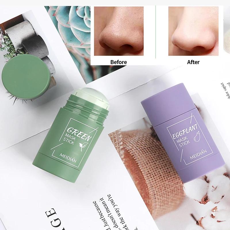 

Green Tea Solid Mask Moisturizing Deep Cleansing Exfoliating Oil Control Smearing Mud Film Removal Blackhead Mask Whitening Skin