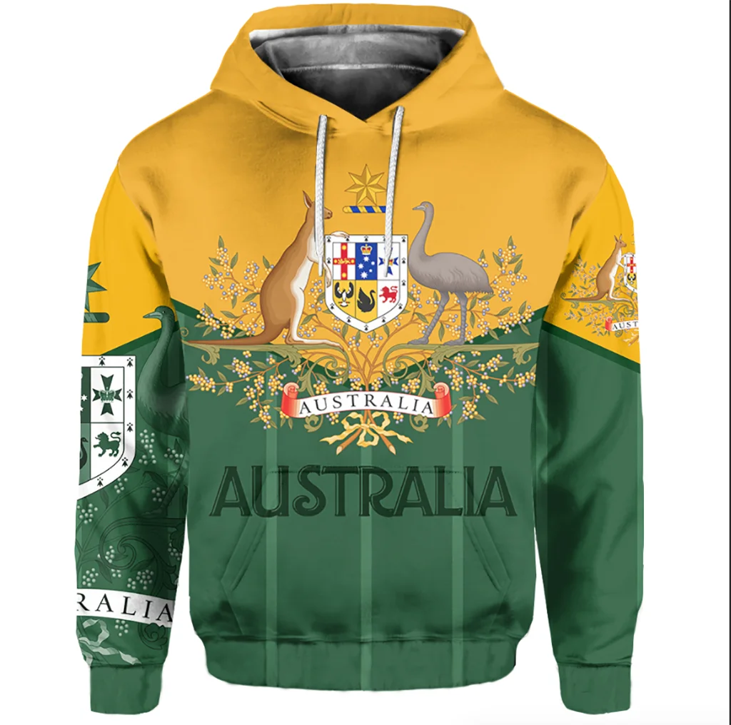 

Mens 3D Printed Hoodies Australia Flag Harajuku Pullover Unisex Hood Sweatshirts Jacket Hip-Hop Women Newest Streetwear Outwear
