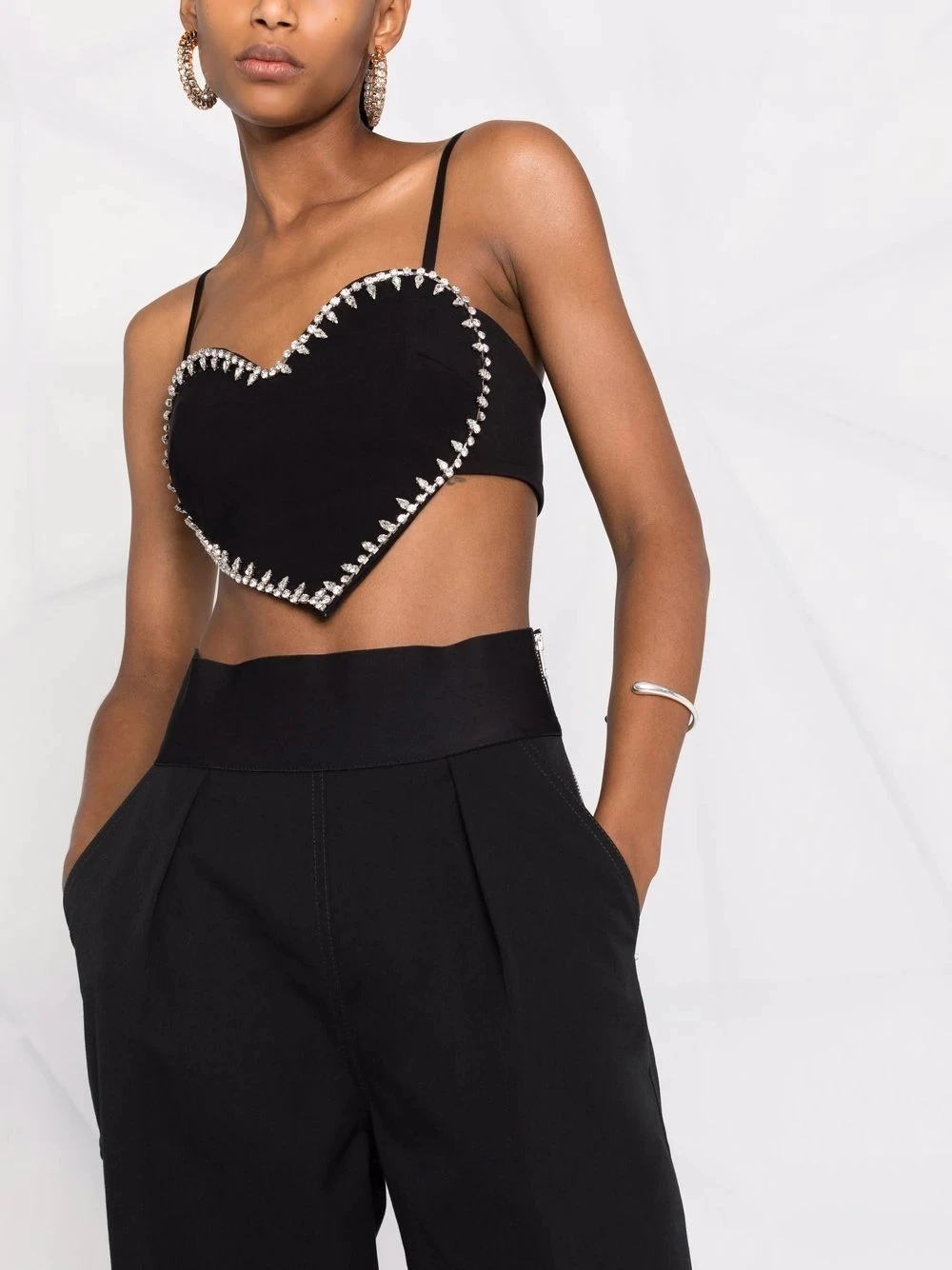 Crystal Embellished Tops | Embellished Ladies Tops | Top Heart Women -  Women's Black - Aliexpress