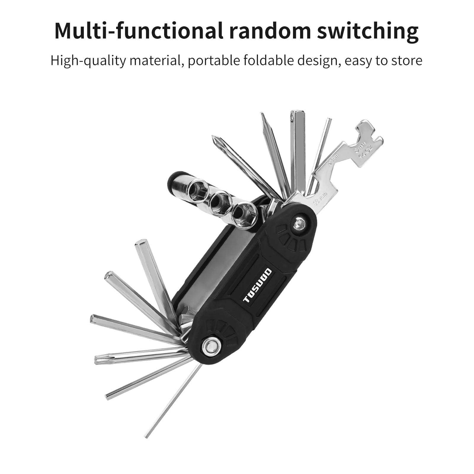 TOSUOD 16 in 1 Bike Repair Tools Portable Multifunctional Wrench - Image 3