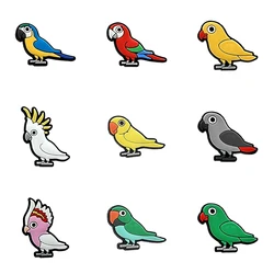 Colorful Bird Shoe Charms for Kids and Adults - Fun Decorative Accessories (As photo show)