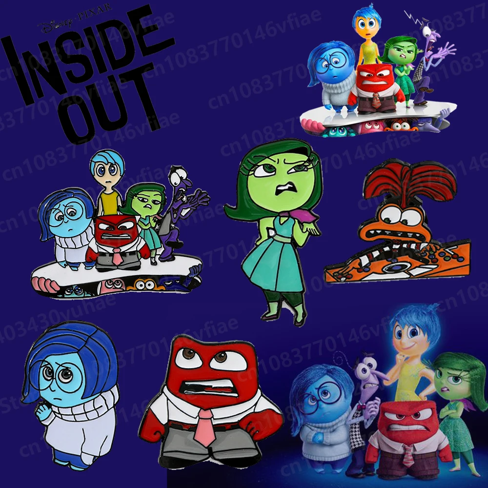 

1pcs Inside Out 2 Brooch Cartoon Anime Badge for Bags Jewelry Joy Sadness Anger Jeans Hoodies Lapel Pin Jewelry Girl Gift