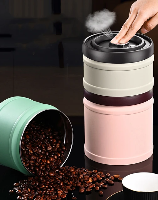 Vakuum Kaffeebohnen Aufbewahrung sbox 304 Edelstahl glas luftdichte Dosen  Körner Süßigkeiten Lebensmittel Vorrats behälter Pulver Tee Kanister