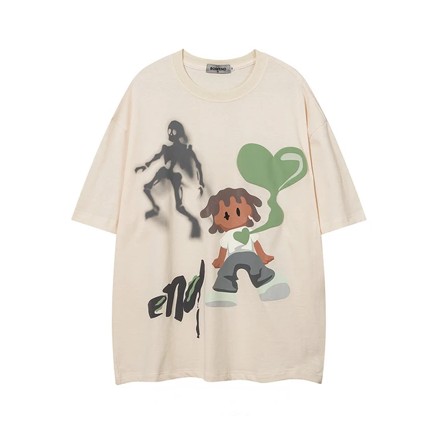 Cartoon Print Vintage T-shirt 2