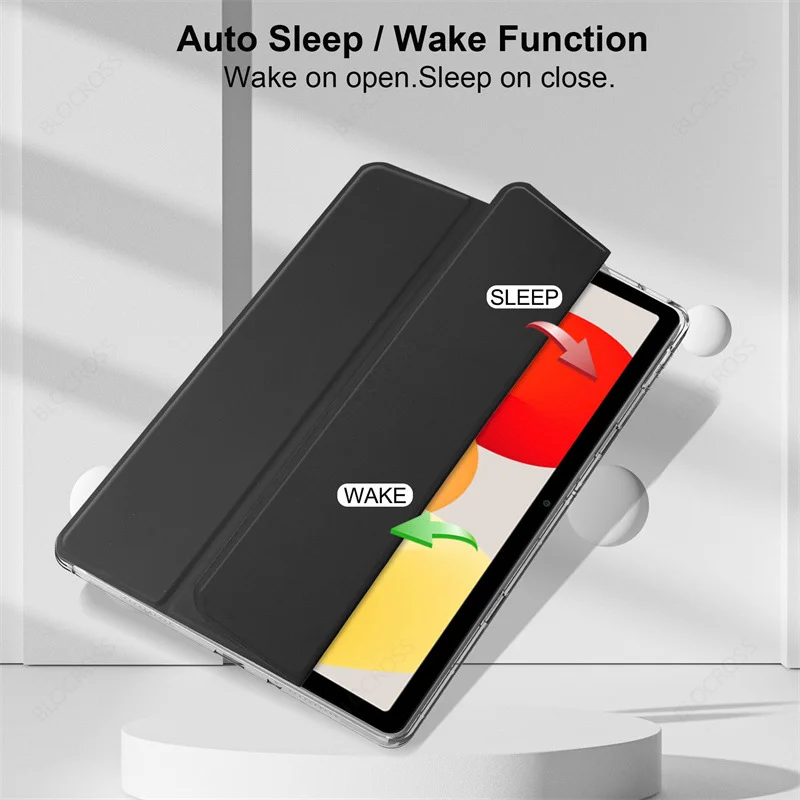 Transparent Protective Case with Awake/Sleep Cover