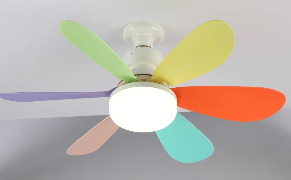 30W/40W 3 Speeds Socket Light with Fan White/Multicolored Ceiling Fan Light with Remote E26 Base For Bedroom