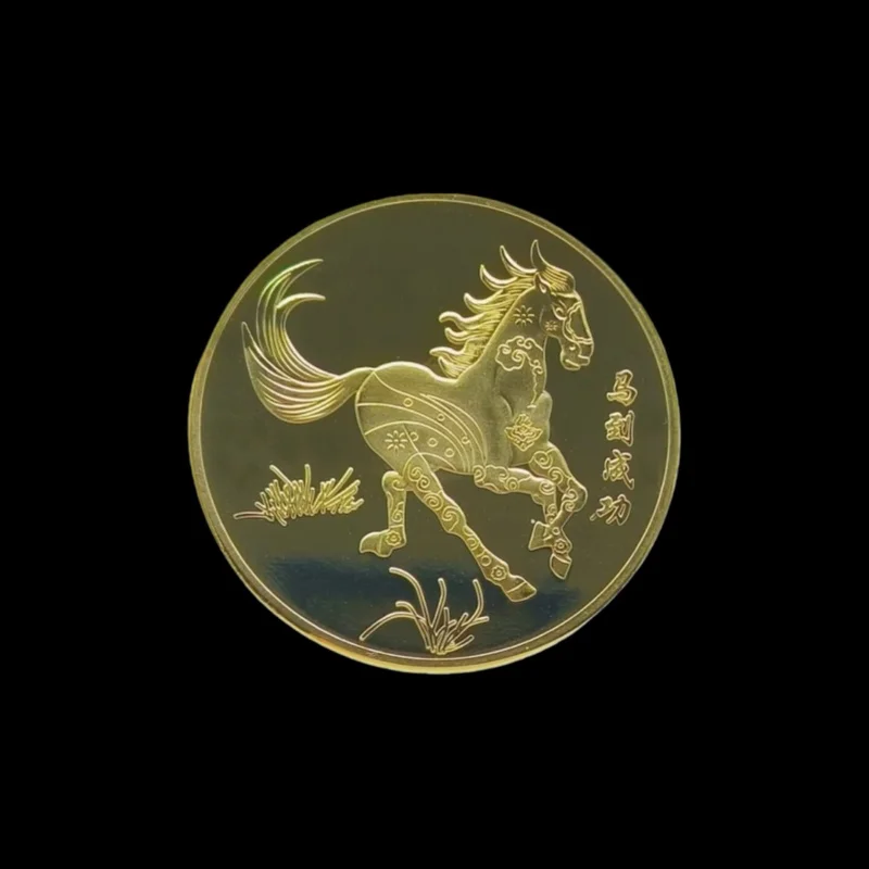 1/5Pcs 2026 Horse Year Commemorative Coins Collectible Decoration Metal Crafts Zodiac Horse Souvenir Medal New Year Gift