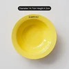 Cat Food Bowl with Wood Holder Stand Flower Shaped Ceramic Food Dish Water Bowl Cat Feeding Drinking Plates Multi Color 3