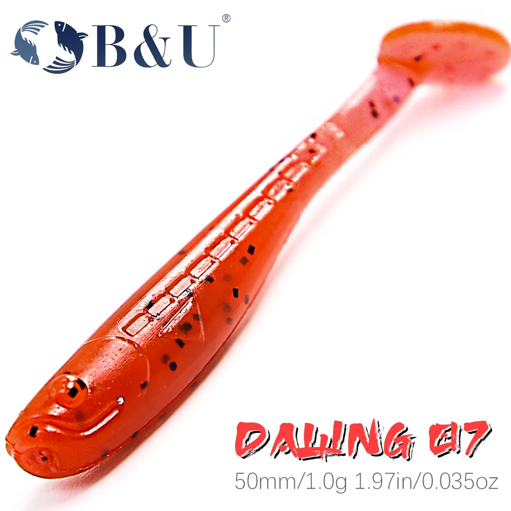 B & u Mini Minow Soft köder 35mm 50mm Angeln Kunst köder Silikon Bass Hecht Minnow Swimbait Jigging Plastik köder Wurm