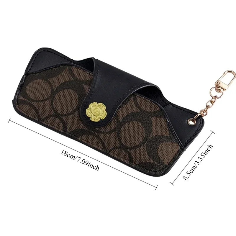 Portable Glasses Case Myopia Glasses Sunglasses Storage Bag Protective Cover Sunglasses Bag for Daily and Travel With Keychain