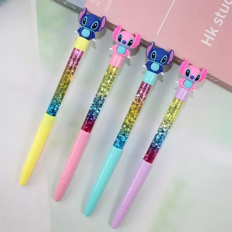 Gel Pens 0.5mm Black 12/24pcs Disney Neutral Pen Cartoon Stitch Students Writing Offices Stationery School Supplies Wholesale 3