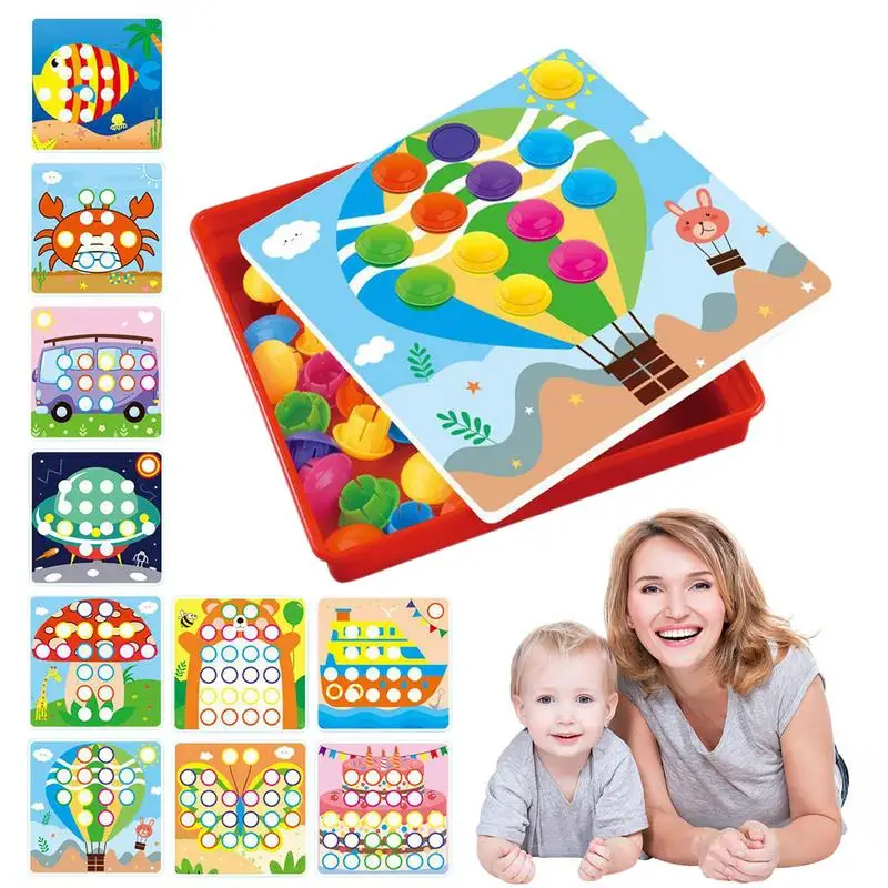 

Kids Color Pegboard Toy Educational Mosai Pegboard Color Sorting Toy Sorting Toys For Rewards Interaction Birthday Gift Early