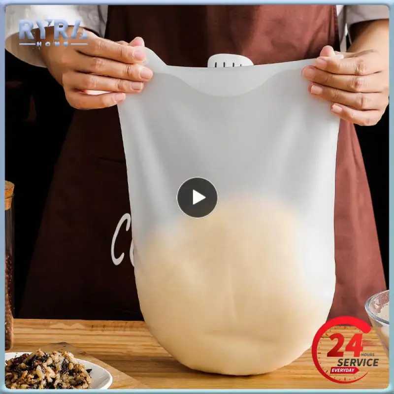 Kitchen Silicone Kneading Bag Multipurpose Flour Mixer Bag Dough For Bread Pastry Pizza Nonstick Baking Accessorites Tools dough kneading bag