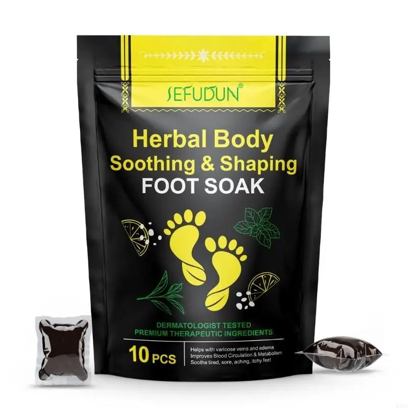 Herbal Body Detoxs Foot Soak Beads Herbal Detoxs&Shaping Cleansing Foot Soak for Men and Women Detoxs Bath 10 Packs