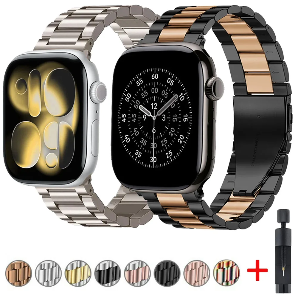Elegant Metal Bracelet for Apple Watch - Fashionable Strap and Belt Accessory