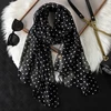 2023 Fashion Printed Dot Chiffon Hijab Scarf Women Pareo Lady Bandanas Beach Towels Summer Muslim Veil Wrap Female Foulard 2