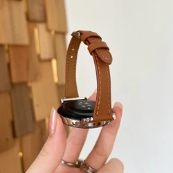 Slim Leather Loop Bracelet for Universal 18mm (BROWN)