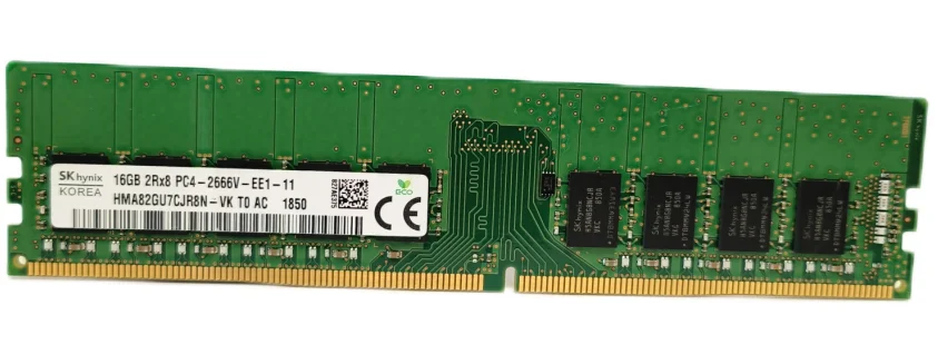 Hynix DDR4 16GB 2666V PC4 2666MHz 2Rx8 純粋な ECC UDIMM RAM ワーク