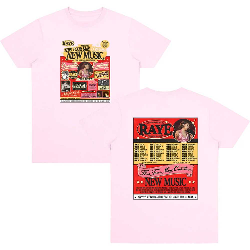 Raye Tour 2026 Graphic T Shirts Women Men Fashion Short Sleeve Tee Shirt Casual Soft Cotton Summer Trendy Design Streetwear Y2K 6