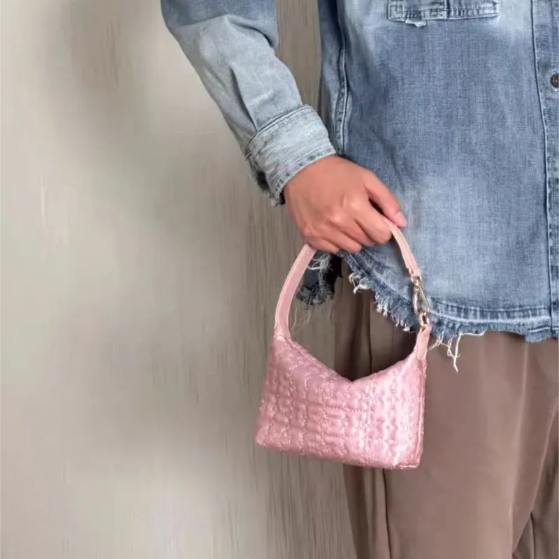 JIAERDI Fairycore Aesthetic Pink Y2k Hand Bag Women High Street Casual Handle Shoulder Bags Purse Female Retro Sweet Cute Wallet