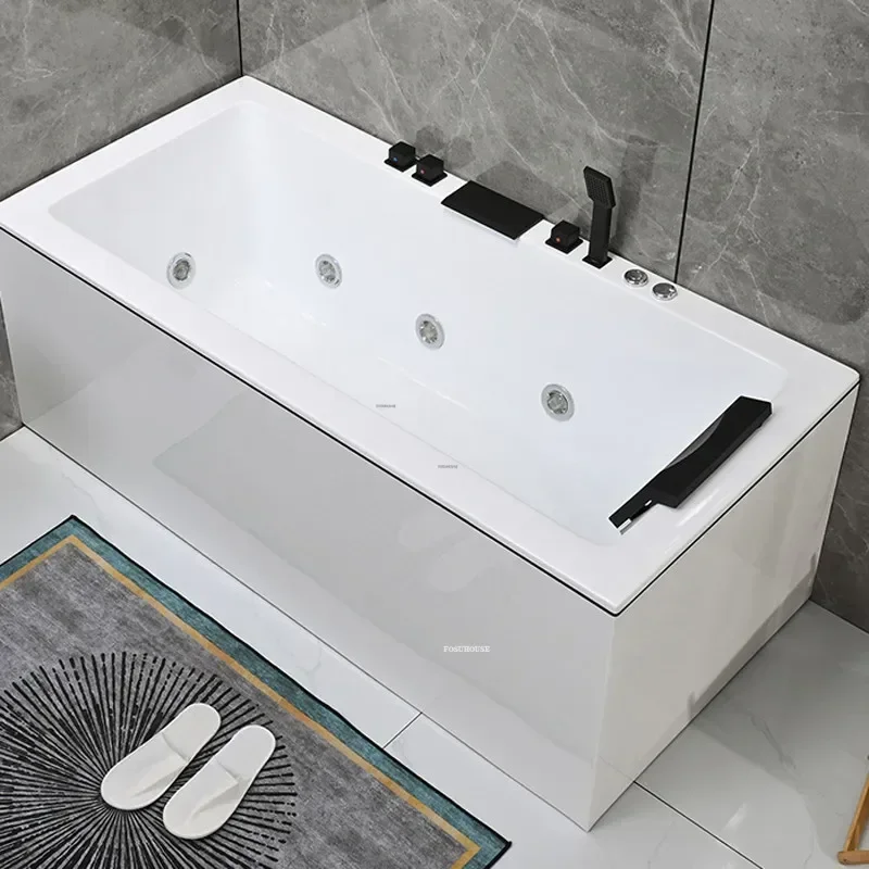 Household Bathtub Bathroom Supplies Small Apartment Homestay Constant Temperature Surf Massage Acrylic Bathtub Surf Jacuzzi L 5