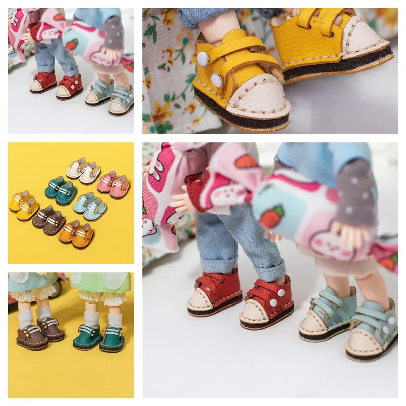 New Ob11 Handmade Shoes 1/12 Bjd Shoes Italian Cattle Shoes Holala Boots Doll Accessories For Body9,Gsc,Ddf,Ymy,Obitsu 11,Molly 2