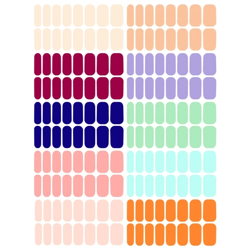 

Solid Color On Strips Stickers Full Wraps Strips Art Decal French Sticker for Woman