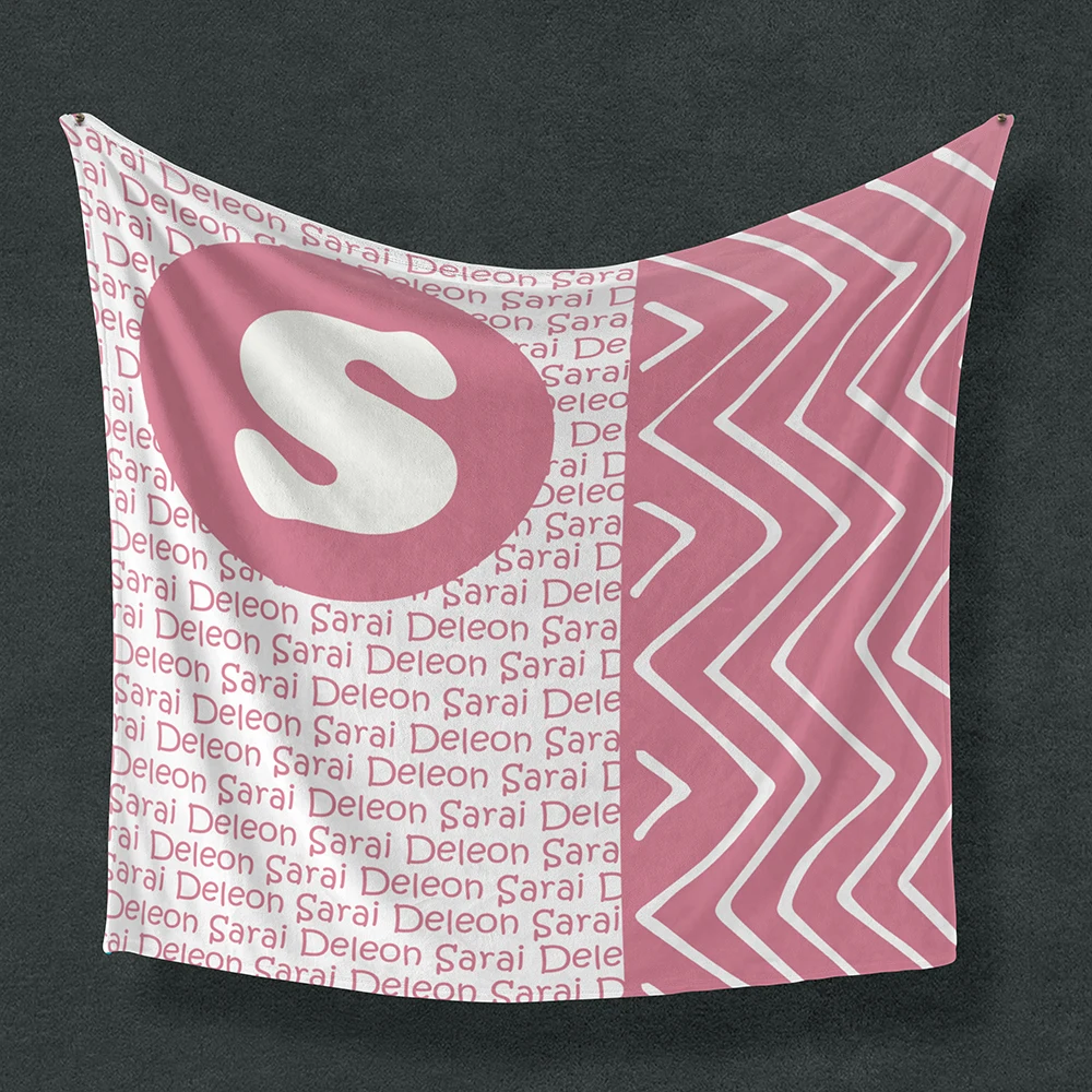 Nome personalizzato Coperta in pile di flanella per bambini Fasciatoio Biancheria da letto per bambini Fasciatoio per culla per neonato Idea regalo di compleanno per ragazza ragazzo neonato