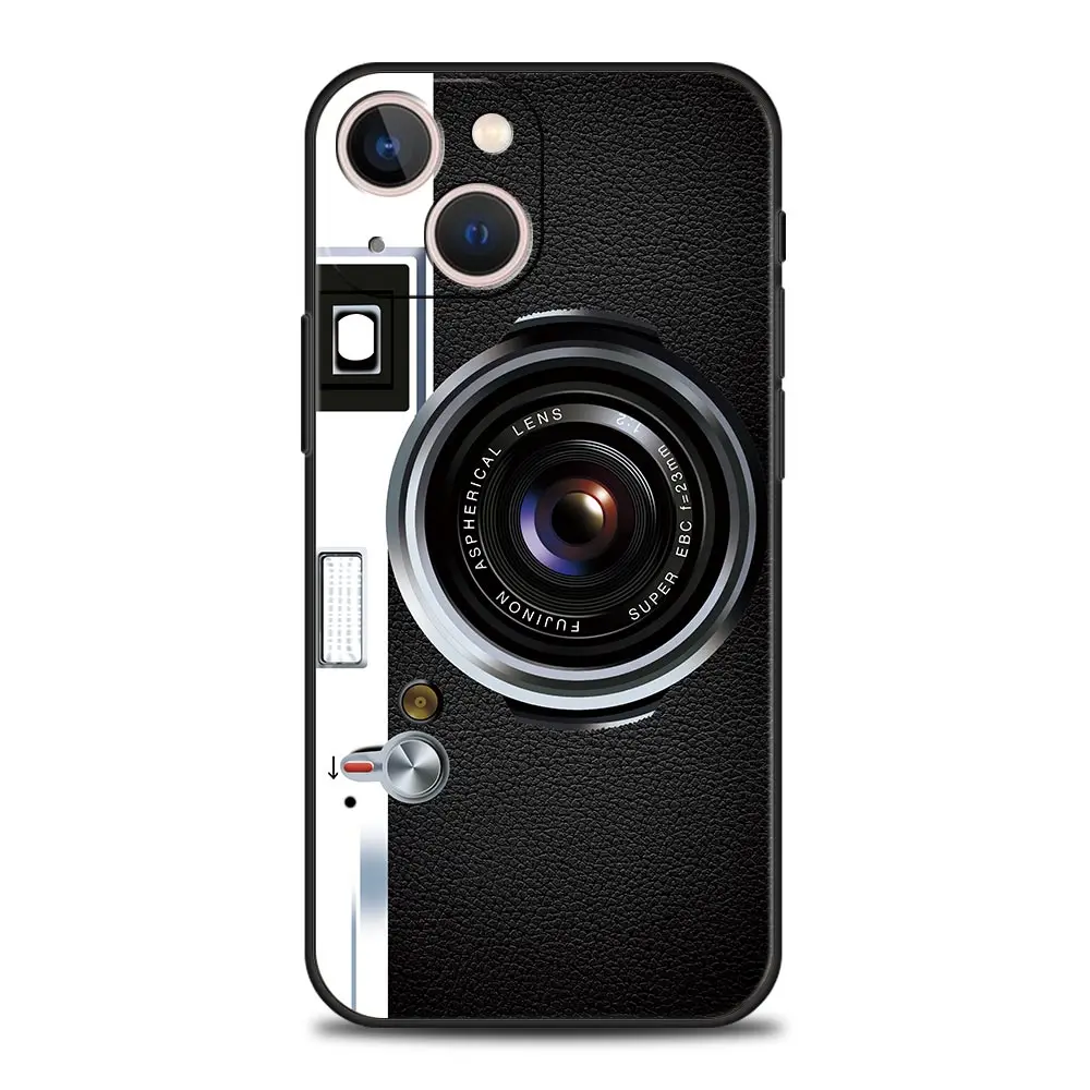 Vintage-Inspired Shockproof Phone Case - Soft TPU Retro Camera Design Cover