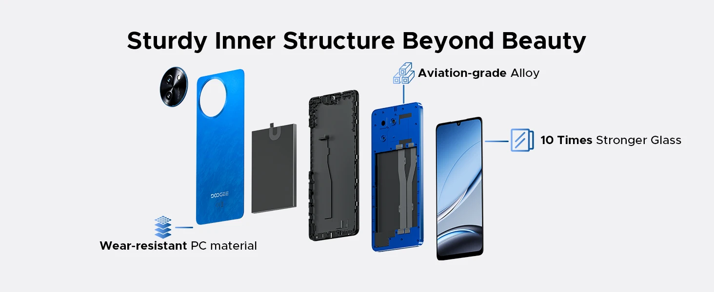 DOOGEE Note 59 5G Smartphone "120Hz 32 Go RAM (8 + 24) 128 Go ROM large capacity battery 6250 mAh Android 15 NFC Phone